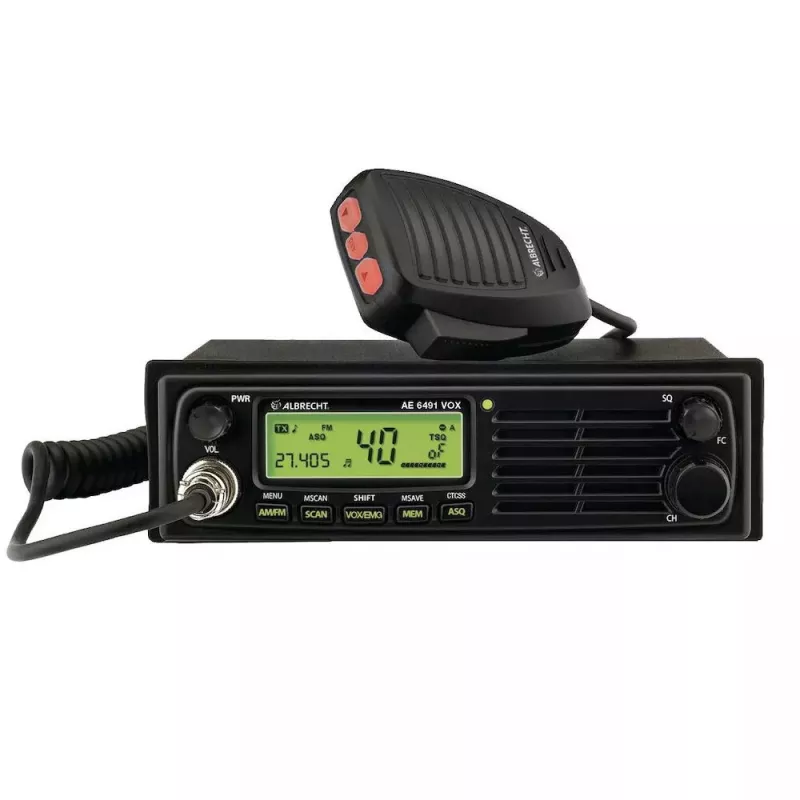 Automobilinė CB radijo stotis Albrecht AE 6491 VOX su LCD ekranu, 12/24 V