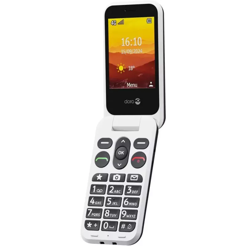 Mobilusis telefonas Doro Leva L30 5,0 colio grafito-balta
