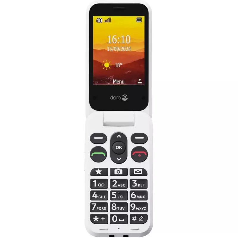 Mobilusis telefonas Doro Leva L30 5,0 colio grafito-balta