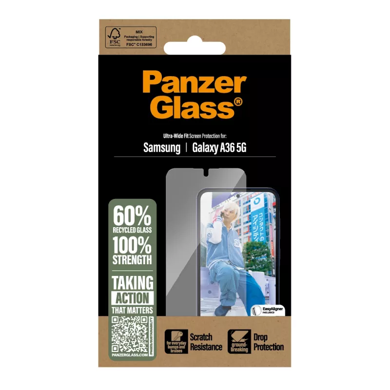 PanzerGlass® ekrano apsauga Samsung Galaxy A36 5G | Ultra-Wide Fit