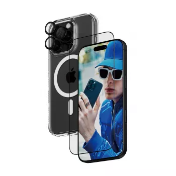3-in-1 apsaugos rinkinys PanzerGlass iPhone '24 6.3 col. Pro