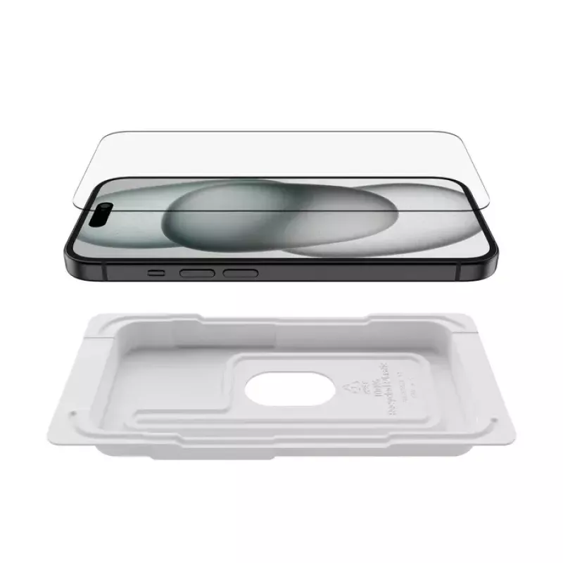 Ekrano apsauga Belkin ScreenForce Apple iPhone 15 nuo smūgių ir įbrėžimų
