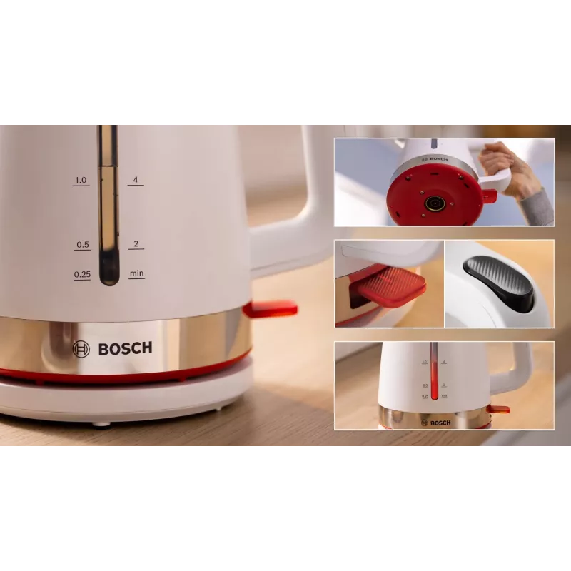Bosch TWK4M221 elektrinis virdulys 1,7 l 2400 W baltas