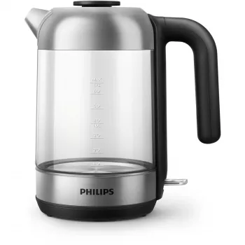 Philips 5000 serijos HD9339/80 stiklinis virdulys, 1,7 l, 2200 W, stiklas, nerūdijantis plienas, vandens lygio indikatorius, belaidis