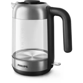 Philips 5000 serijos HD9339/80 stiklinis virdulys, 1,7 l, 2200 W, stiklas, nerūdijantis plienas, vandens lygio indikatorius, belaidis