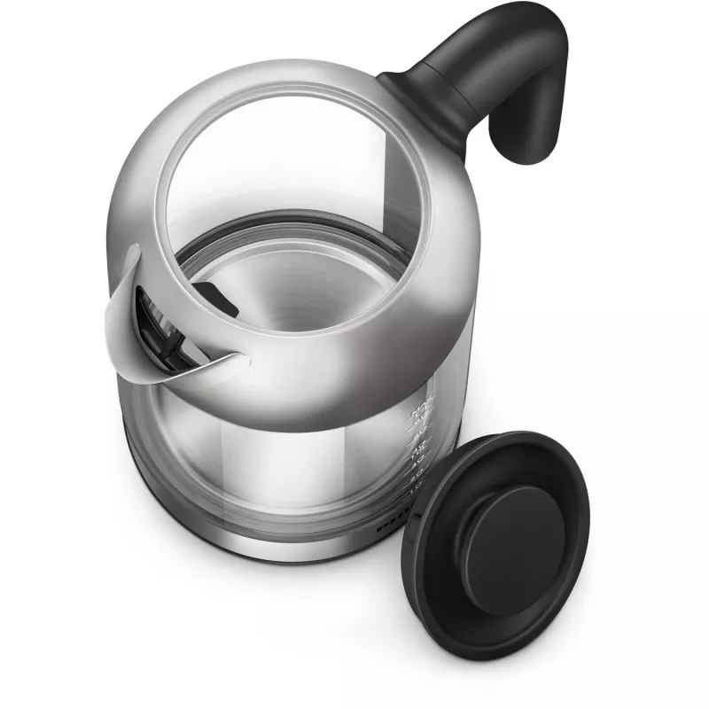 Philips 5000 serijos HD9339/80 stiklinis virdulys, 1,7 l, 2200 W, stiklas, nerūdijantis plienas, vandens lygio indikatorius, belaidis