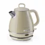 Ariete 2868 Vintage 1 L dizaino elektrinis virdulys iš nerūdijančio plieno užpilams, arbatai ir žolelių gėrimams, automatinio išsijungimo sistema, ergonomiška rankena, 1 litras, 1600 W, šviesiai smėlio spalvos
