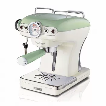 Ariete 1389 Vintage Espresso kavos aparatas – espreso kavos aparatas maltai kavai arba E.S.E. kapsulėms, pastelinės žalios spalvos