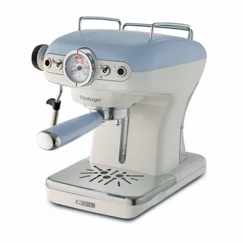 Ariete 1389 Vintage Espresso kavos aparatas - Espreso kavos aparatas maltai kavai arba ESE kapsulėms, pastelinės mėlynos spalvos