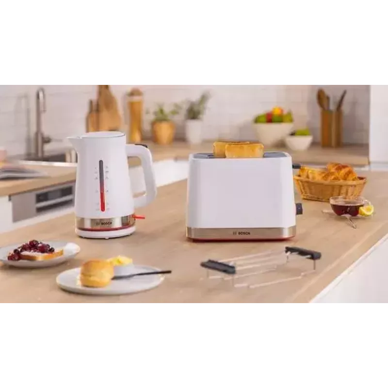Skrudintuvas Bosch TAT4M221 2 riekėms 950 W Baltas Nerūdijantis plienas