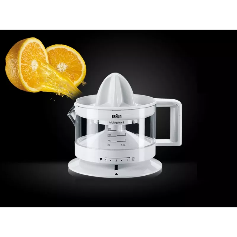 Braun TributeCollection CJ 3000 elektrinė citrusinių vaisių spaustuvė 0,35 l 20 W skaidri, balta