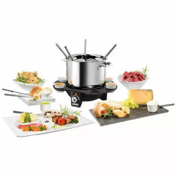 Elektrinė fondiu keptuvė Unold 48645 1,5 l 8 asmenims juoda, sidabrinė