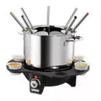 Elektrinė fondiu keptuvė Unold 48645 1,5 l 8 asmenims juoda, sidabrinė