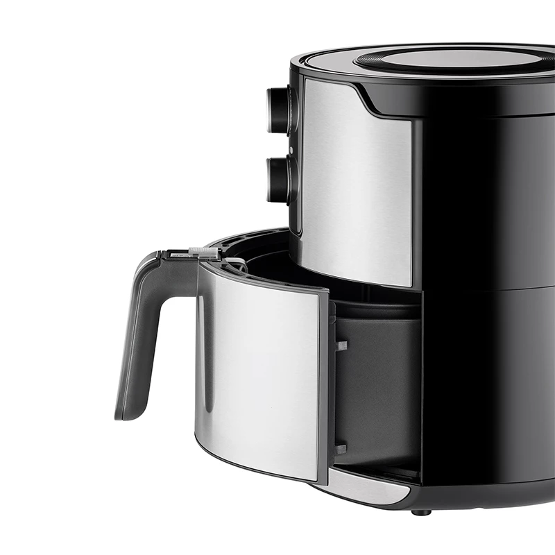 Unold 58655 gruzdintuvė Double 5 L 1400 W karšto oro gruzdintuvė Juoda, Nerūdijantis plienas