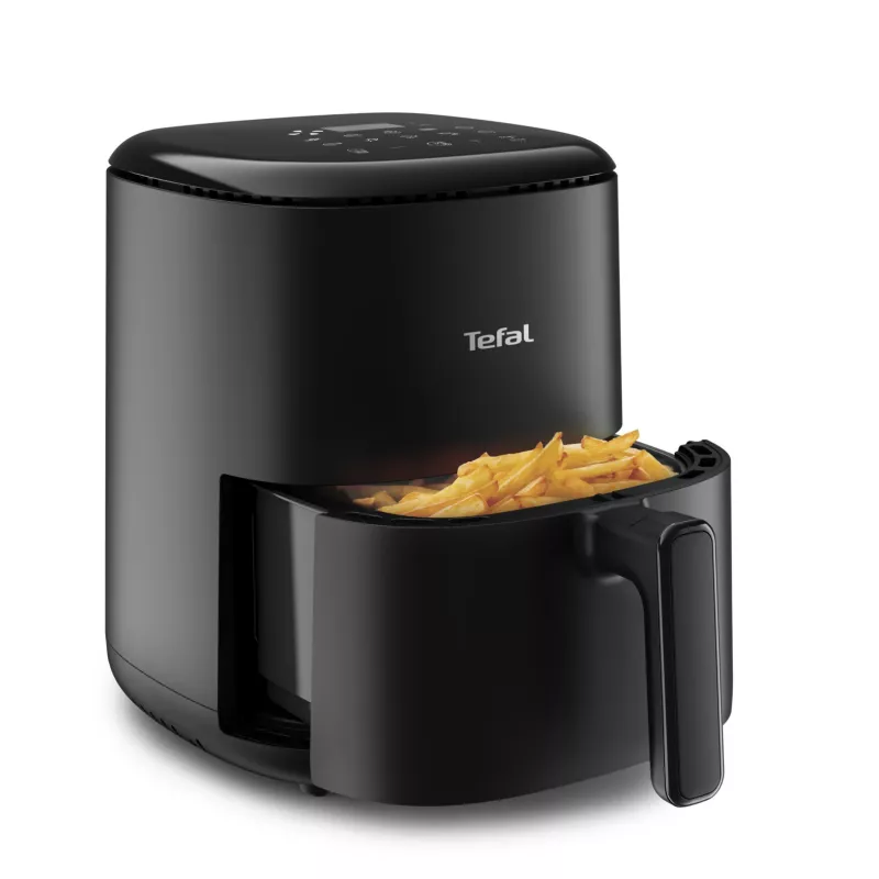 Karšto oro gruzdintuvas Tefal Easy Fry EY145810 — 3 L talpa, 1300 W, liečiamasis valdymas, LCD ekranas, juodas