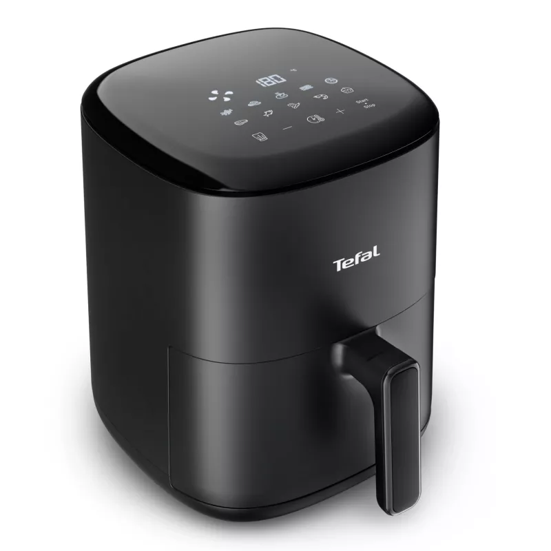 Karšto oro gruzdintuvas Tefal Easy Fry EY145810 — 3 L talpa, 1300 W, liečiamasis valdymas, LCD ekranas, juodas