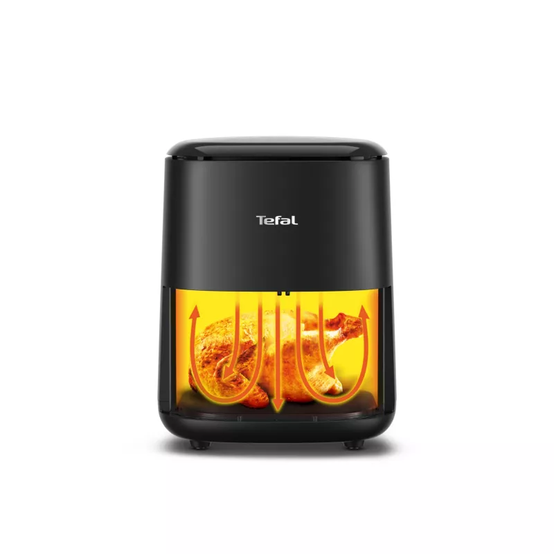 Karšto oro gruzdintuvas Tefal Easy Fry EY145810 — 3 L talpa, 1300 W, liečiamasis valdymas, LCD ekranas, juodas