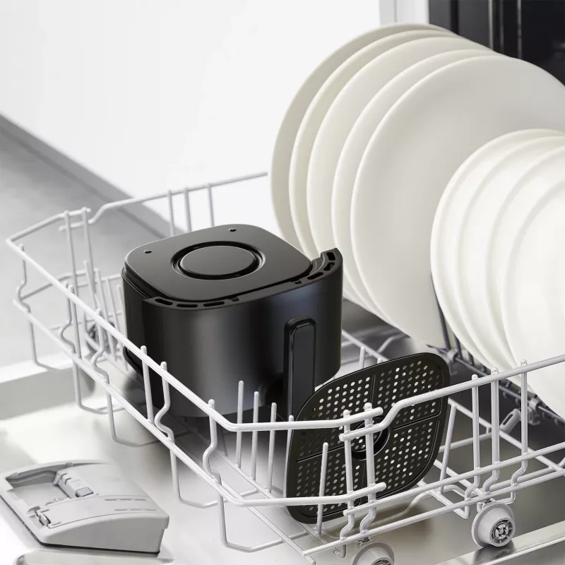 Karšto oro gruzdintuvas Tefal Easy Fry EY145810 — 3 L talpa, 1300 W, liečiamasis valdymas, LCD ekranas, juodas