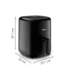 Karšto oro gruzdintuvas Tefal Easy Fry EY145810 — 3 L talpa, 1300 W, liečiamasis valdymas, LCD ekranas, juodas