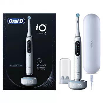 Oral-B iO Series 10 suaugusiųjų rotacinis-svyruojantis dantų šepetėlis baltas