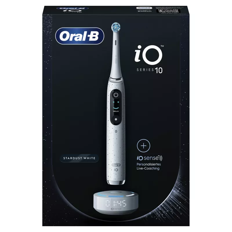 Oral-B iO Series 10 suaugusiųjų rotacinis-svyruojantis dantų šepetėlis baltas