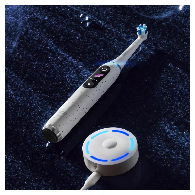 Oral-B iO Series 10 suaugusiųjų rotacinis-svyruojantis dantų šepetėlis baltas