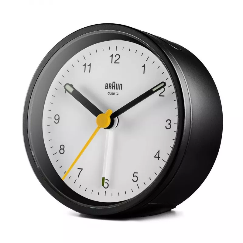 Braun BC12BW kvarcinis žadintuvas, juoda, balta