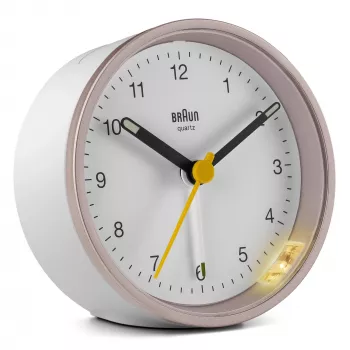 Braun BC12 kvarcinis žadintuvas, rožinis, baltas
