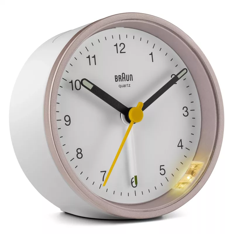 Braun BC12 kvarcinis žadintuvas, rožinis, baltas