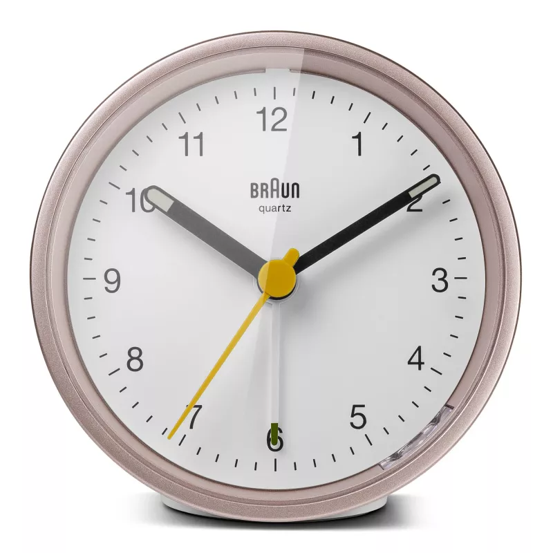 Braun BC12 kvarcinis žadintuvas, rožinis, baltas