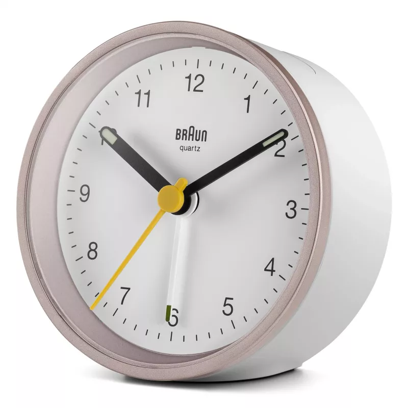 Braun BC12 kvarcinis žadintuvas, rožinis, baltas