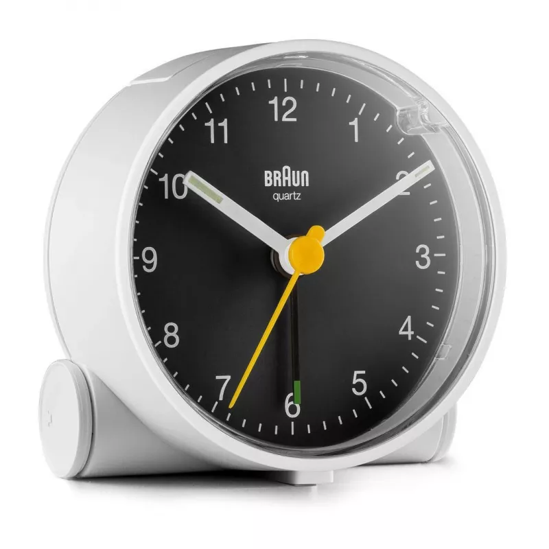 Braun BC01WB kvarcinis žadintuvas, juodas, baltas