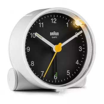 Braun BC01WB kvarcinis žadintuvas, juodas, baltas