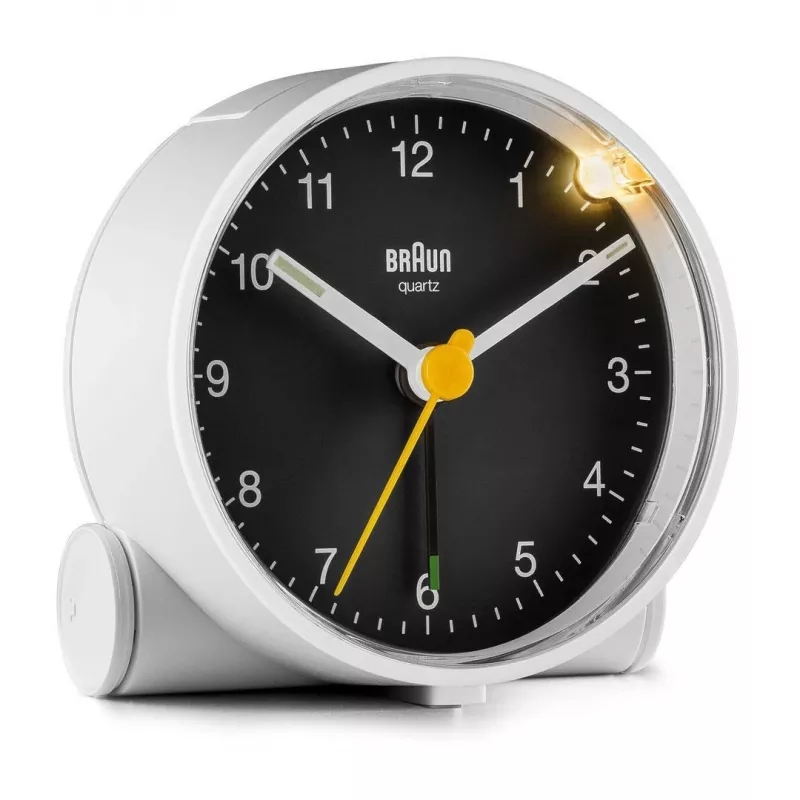 Braun BC01WB kvarcinis žadintuvas, juodas, baltas