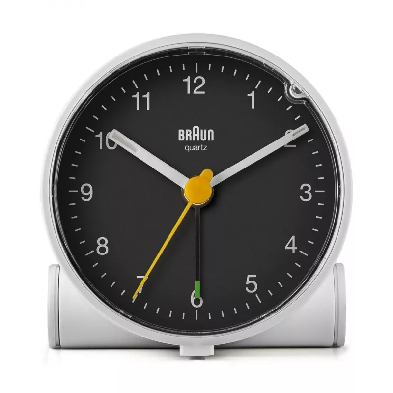 Braun BC01WB kvarcinis žadintuvas, juodas, baltas