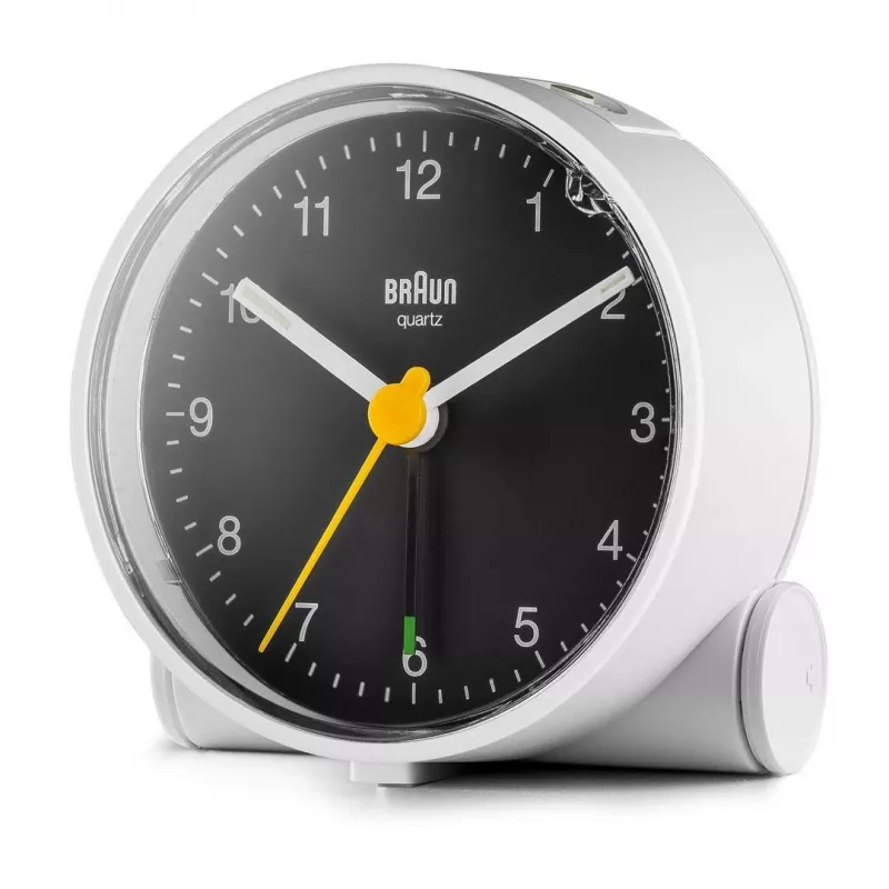 Braun BC01WB kvarcinis žadintuvas, juodas, baltas