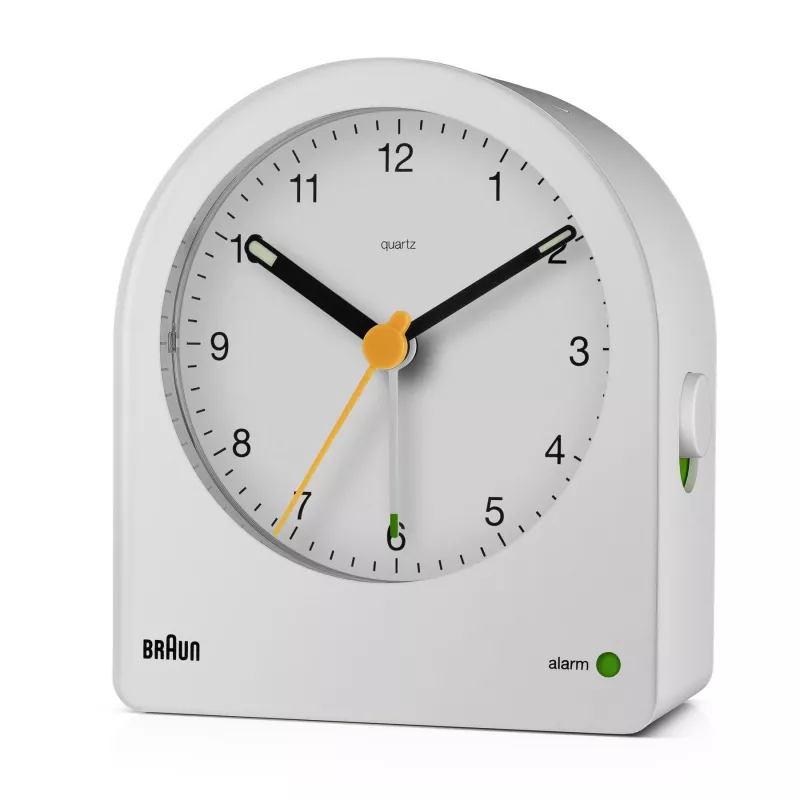 Braun BC22 kvarcinis žadintuvas baltas, geltonas