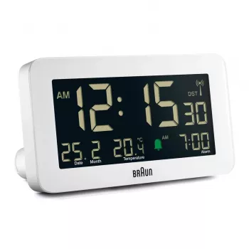 Skaitmeninis žadintuvas Braun BC10 baltas LCD foninis apšvietimas