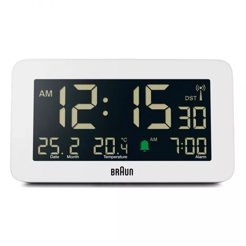 Skaitmeninis žadintuvas Braun BC10 baltas LCD foninis apšvietimas