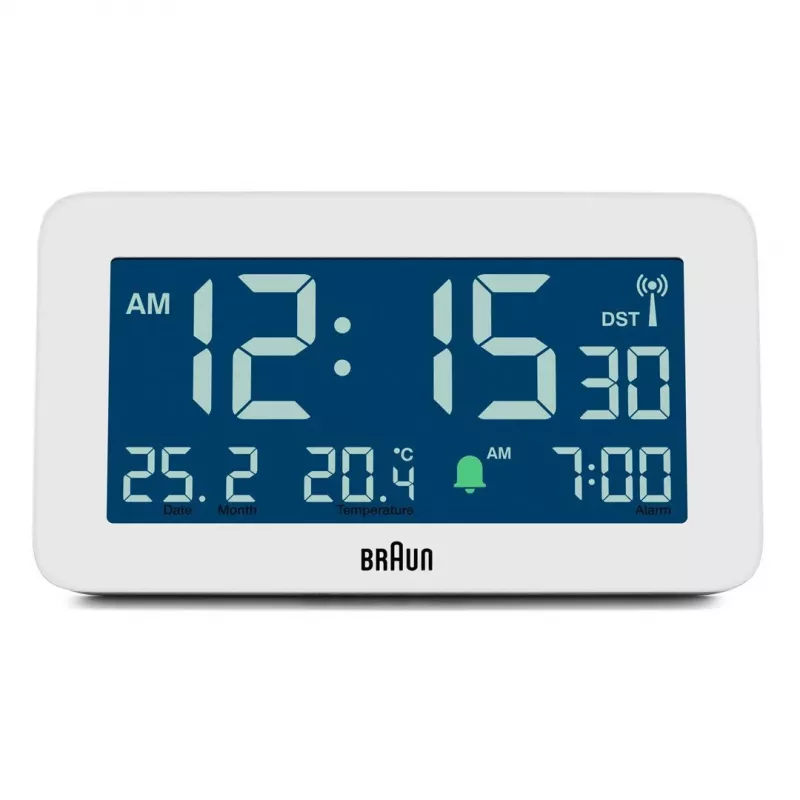 Skaitmeninis žadintuvas Braun BC10 baltas LCD foninis apšvietimas