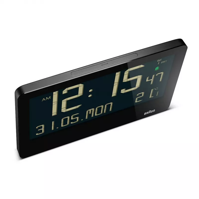 Braun BC14B-DCF sieninis/stalinis laikrodis Radijo bangomis valdomas laikrodis Stačiakampis Juoda