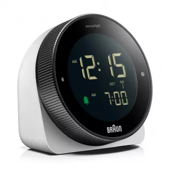 Braun BC24W-DCF sieninis/stalinis laikrodis Radijo bangomis valdomas laikrodis Stačiakampis Juoda, Balta