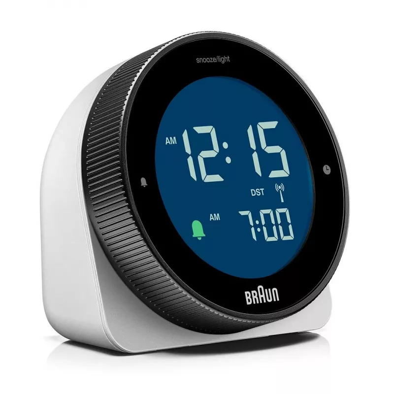 Braun BC24W-DCF sieninis/stalinis laikrodis Radijo bangomis valdomas laikrodis Stačiakampis Juoda, Balta