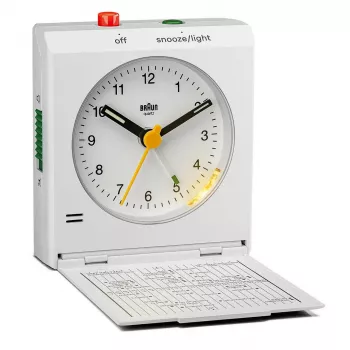 Braun BC05W sieninis/stalinis laikrodis Analginis laikrodis Stačiakampis Baltas