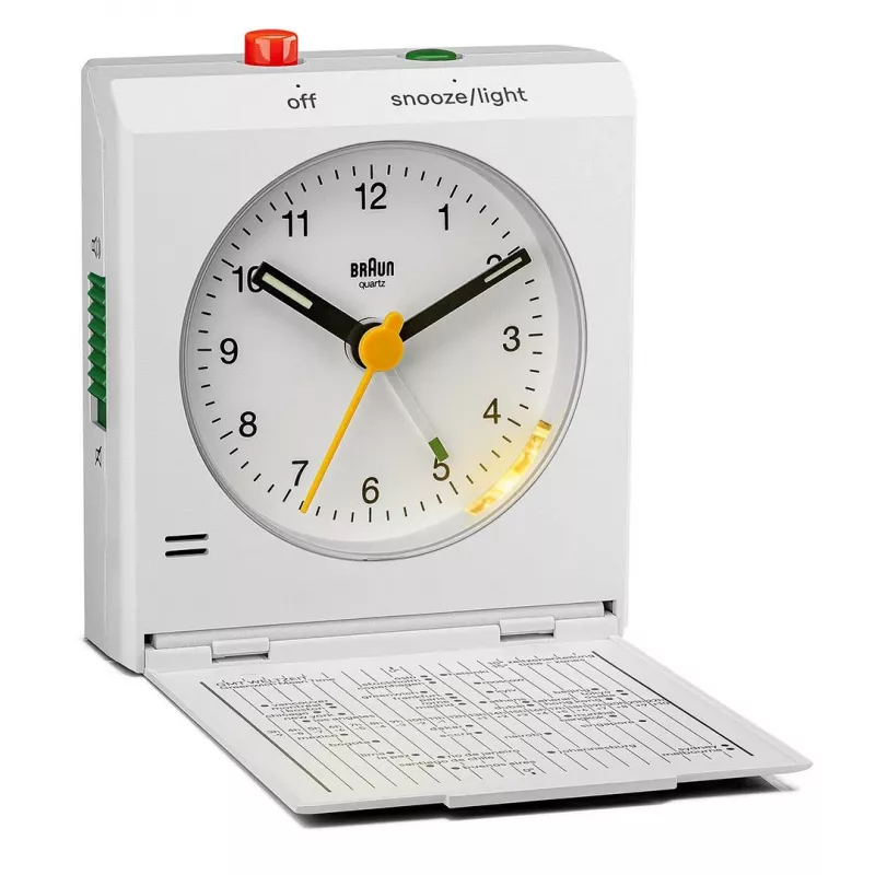 Braun BC05W sieninis/stalinis laikrodis Analginis laikrodis Stačiakampis Baltas