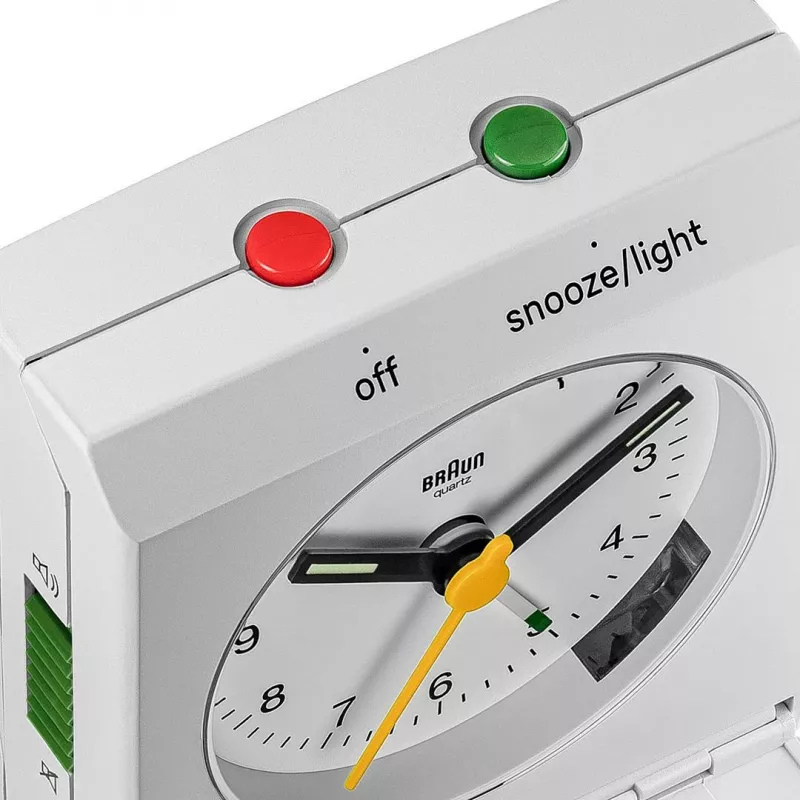 Braun BC05W sieninis/stalinis laikrodis Analginis laikrodis Stačiakampis Baltas
