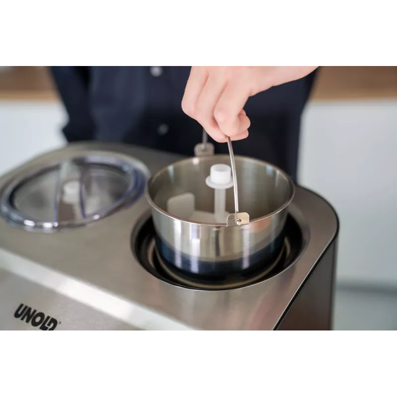 Unold Doppio kompresoriaus tipo ledų gaminimo aparatas 2,4 L 250 W juoda, satininio plieno