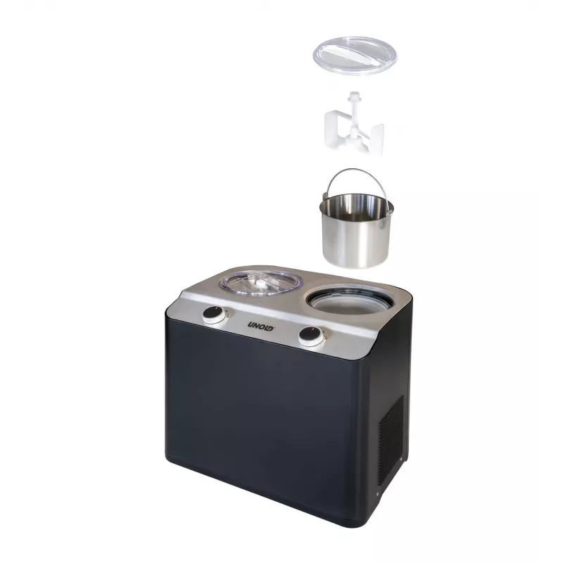 Unold Doppio kompresoriaus tipo ledų gaminimo aparatas 2,4 L 250 W juoda, satininio plieno