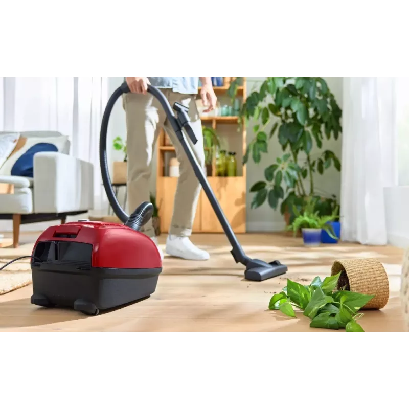 Drum vacuum Bosch Serie 4 BGD38RD1H, 600 W, 4 L dulkių maišelis, sausas valymas, raudona