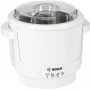 Maišytuvo priedas Bosch MUZ5EB2 — baltas plastikinis korpusas, matmenys 180×180×180 mm